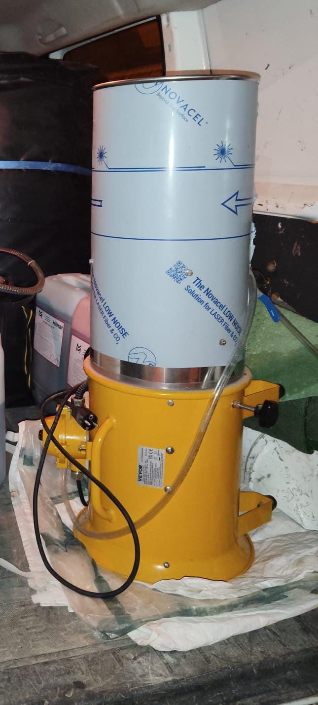 Equipo profesional utilizado para producir la espuma